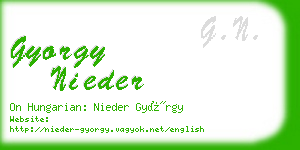 gyorgy nieder business card